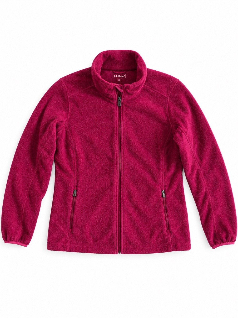 L.L. Bean Full-Zip Fleece Jacket Berry Pink Magenta Size XL